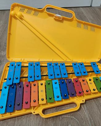 Xilofono Metallofono con custodia 