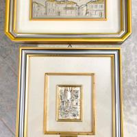 coppia di quadretti in argento 925. 