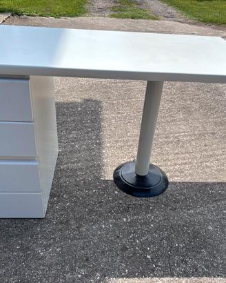Tavolo mobile da cucina con 3 cassetti bianco