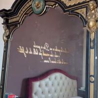 Specchio antico nero e oro