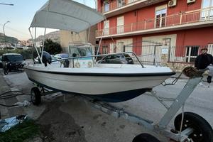 Barca open 4,80 + carrello (no motore)