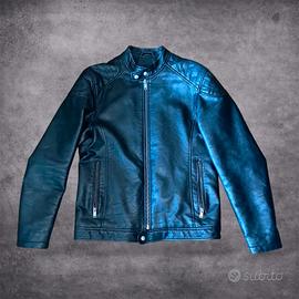 Giacca biker nera taglia M simil pelle moto jacket