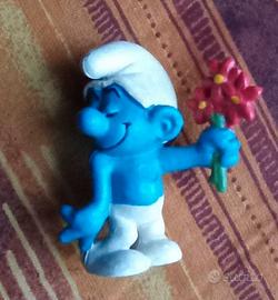 Puffo "I Puffi" timido margherite orig. anni '80