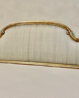 Testata matrimoniale antica in legno dorato