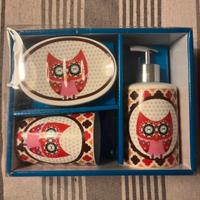 Set accessori bagno in ceramica 3 pezzi