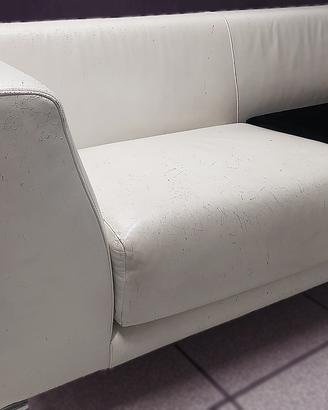 Divano bianco in pelle | Robusto e stile minimal
