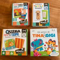 4 Giochi per bimbi 1-6 anni. Come nuovi.