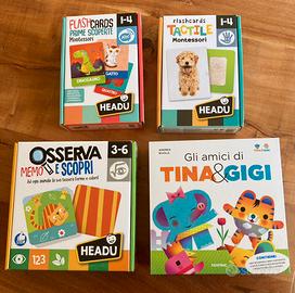 4 Giochi per bimbi 1-6 anni. Come nuovi.