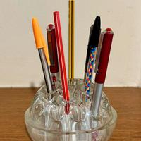 Portapenne vintage in vetro