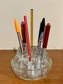 Portapenne vintage in vetro