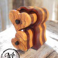 Portagioie artigianale in legno pregiato 