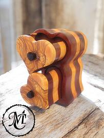 Portagioie artigianale in legno pregiato 