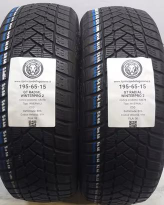 2 GOMME 195 65 15 GT RADIAL A68478