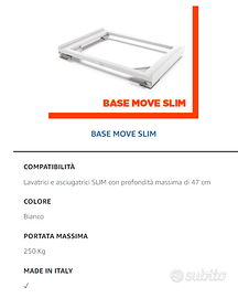 Base per lavatrice SLIM Meliconi nuova