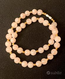 Collana in Quarzo Rosa