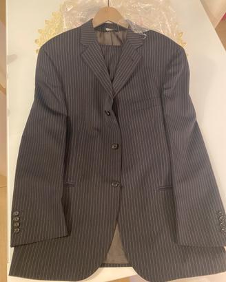 Abito gessato da uomo Blu scuro/Gessato