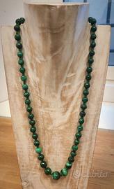 Collana Vintage Malachite taglio "Cabochon"