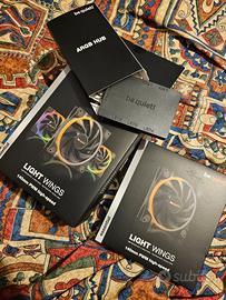 3xventole Bequiet! Light Wings 140 ARGB+controller