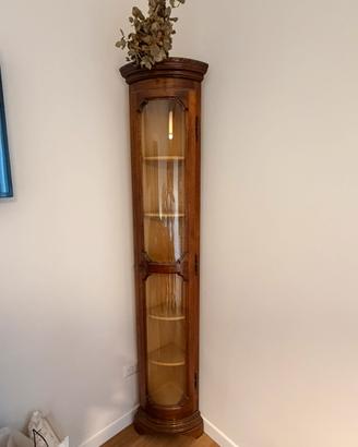 Elegante Angoliera Vetrina in Legno