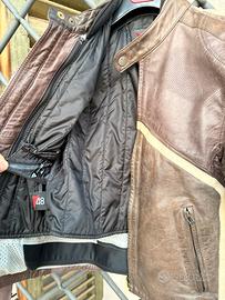 Giubbotto moto in pelle dainese con protezioni