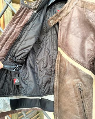 Giubbotto moto in pelle dainese con protezioni