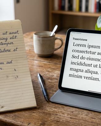Dattilografo Trascrive Manoscritti