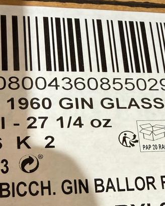 Calici Gin Tonic Ballor NUOVI