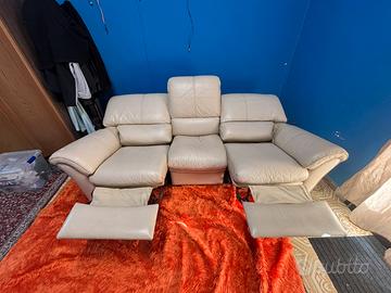 Divano 3 Posti in Pelle (Reclinabile)