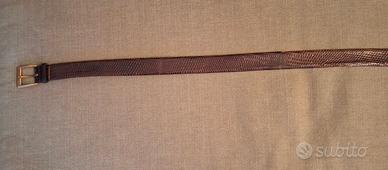 cintura di lucertola marrone L 110 h 2 cm usata