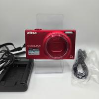 fotocamera digitale nikon coolpix s6100 rossa