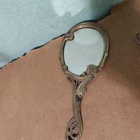 specchio a mano in ottone Anni ‘60/‘70-Liberty