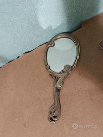 specchio a mano in ottone Anni ‘60/‘70-Liberty