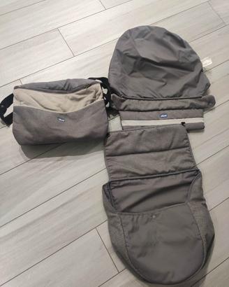 Borsa + coprigambe per passeggino Chicco