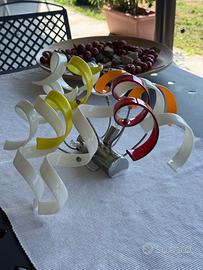 Lampadario in vetro soffiato artigianale