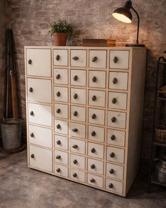 Cassettiera schedario modernariato design vintage 