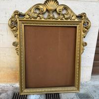 Cornice in legno specchio anni 70