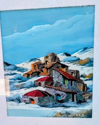 Quadro il paesaggio dipinto a mano firmato Ratto.