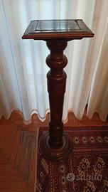 Colonna portavasi legno marmo fine '800 inizio 900