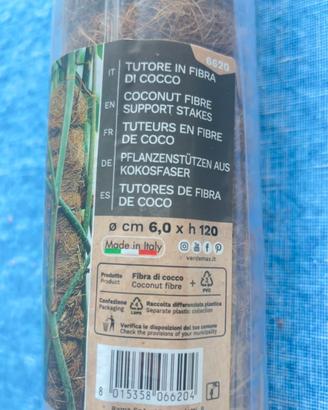 Tutore per piante in fibra di cocco 6cmx120cm