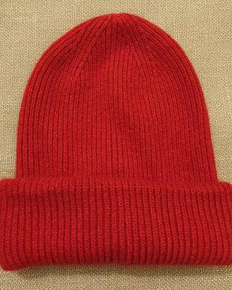 Cappello berretto lana Angora vintage tg U rosso
