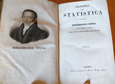 Melchiorre Gioja Filosofia della Statistica 1839