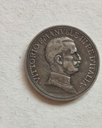 Moneta da 2 lire Italia Regno in argento 1914