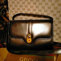 Borsa Gucci anni 80 in pelle marrone moka