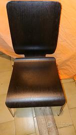 Sedie Metallo Legno noce