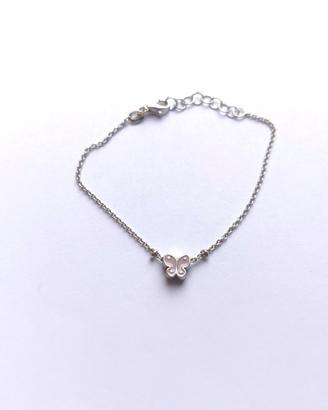 Bracciale argento vintage farfalla smaltata