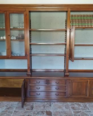Credenza/libreria in noce