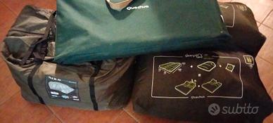 tenda campeggio più letti e armadietto