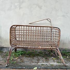 Culla di vimini anni 80 da restaurare