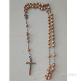 Rosario devozionale con grani in legno – 1970