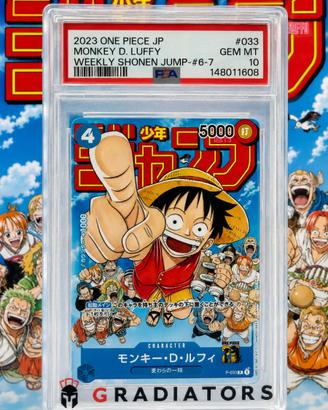 🔥 PSA 10 Luffy P-033 2023 One Piece JP Shonen 6-7🔥